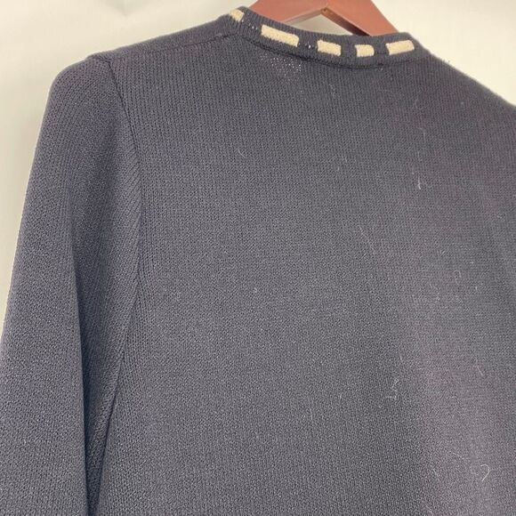 ST JOHN Collection By Marie Gray Santana Knit Zip -Up Cardigan Jacket Pockets Bl - Picture 10 of 15